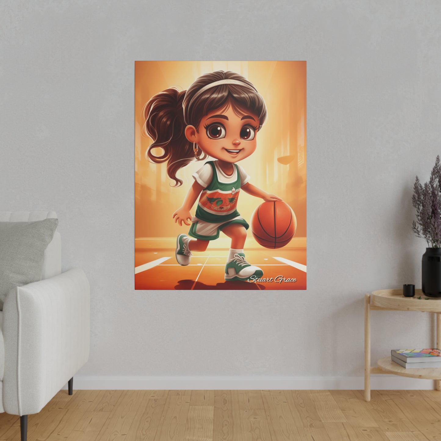 Mayan Dribble Princess | Canvas Wall Art